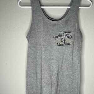 Miken Gray Tank Top - Pocket Full of Sunshine